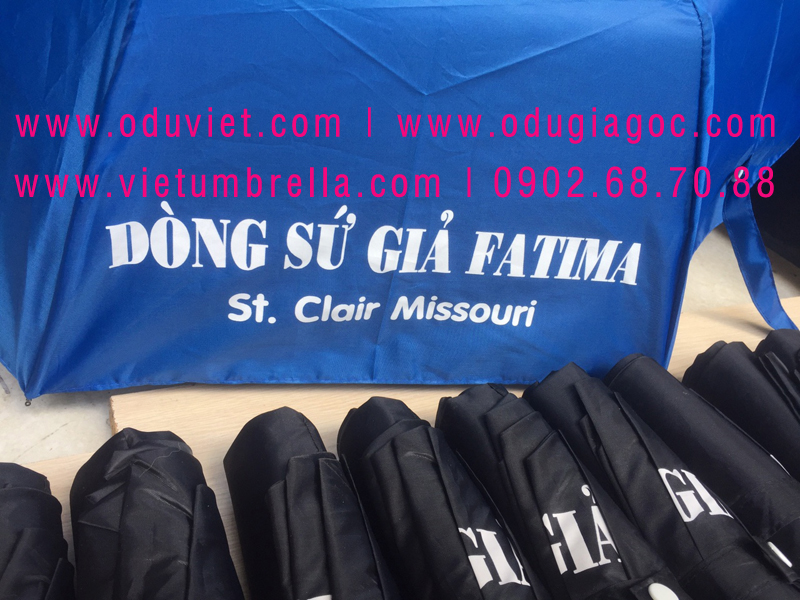 xưởng sản xuất ô dù cầm tay in logo quảng cáo